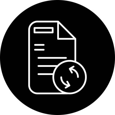 Minimalist belge simgesi, vektör illüstrasyonu basit tasarım