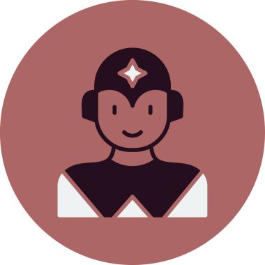 Süper kahraman ağ simgesi, vektör illüstrasyonu