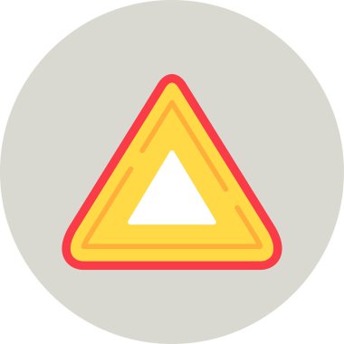 Tehlike işareti simgesi, basit vektör illüstrasyonu 