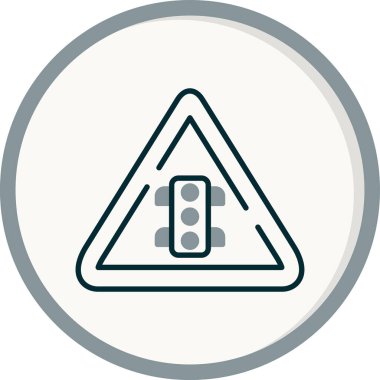 Trafik Işığı İşaretinin temel doğrusal çizimi