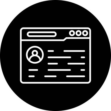 Tarayıcı. Web simgesi basit illüstrasyon 