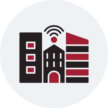 akıllı şehir simgesi, vektör illüstrasyonu  