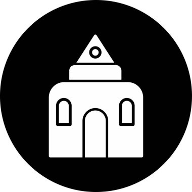 Kum Kalesi web simgesi, vektör illüstrasyonu