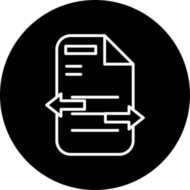 Minimalist belge simgesi, vektör illüstrasyonu basit tasarım