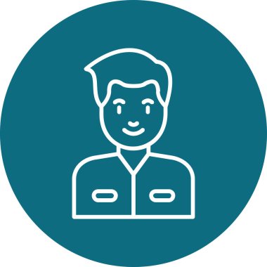 erkek avatar simge vektör çizim 