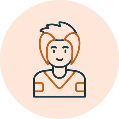 kadın web simgesi vektör illüstrasyonu