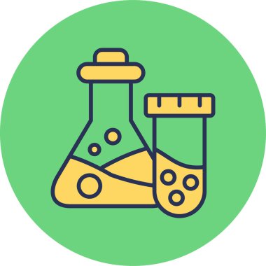 Kimyasal matara simgesi, vektör çizimi basit tasarım