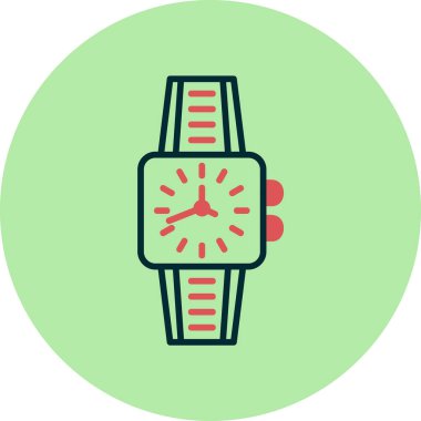 Kol saati simgesi, vektör illüstrasyonu