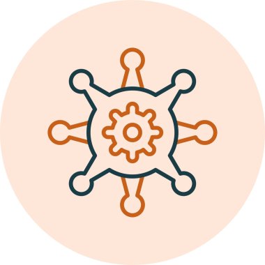 Kalıp ağ simgesi vektör illüstrasyonu