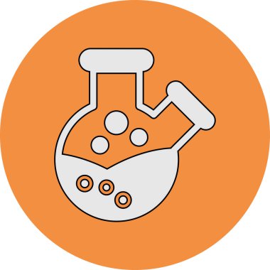 Kimyasal matara simgesi, vektör çizimi basit tasarım