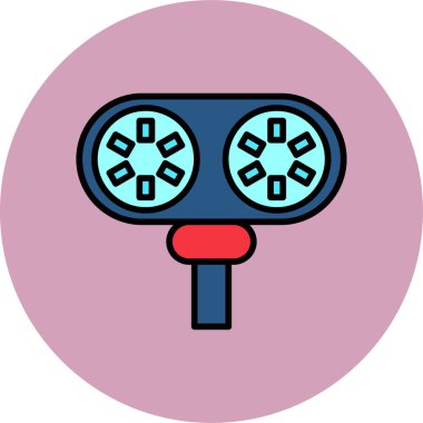 Stereoskop ağ ikonu vektör çizimi