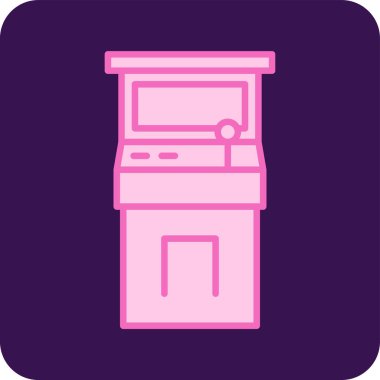 Arcade web simgesi, basit vektör illüstrasyonu