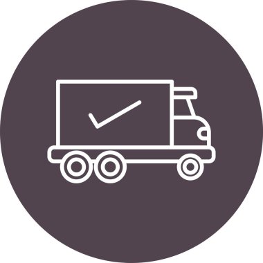 Kamyon. Web simgesi basit illüstrasyon