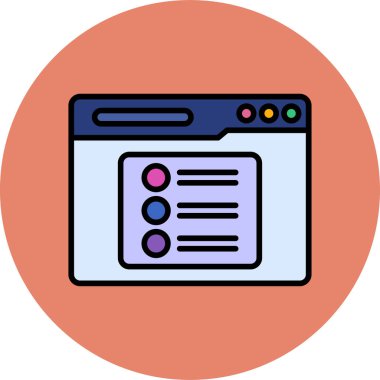 Anket web simgesi vektör illüstrasyonu