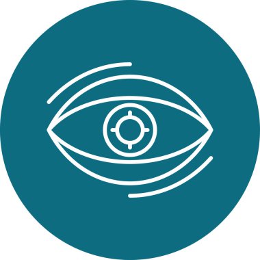 İnsan gözünün basit doğrusal resmi açıldı, vizyon kavramı