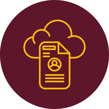 Değerli kişisel bilgilerle basit bulut depolama sanatı