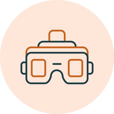 Gözlükler. Web simgesi basit illüstrasyon