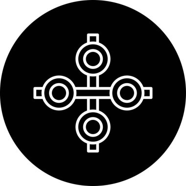 Basit ofset simgesi vektör illüstrasyonu