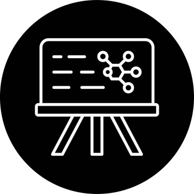 sunum simgesi, vektör illüstrasyonu basit tasarım