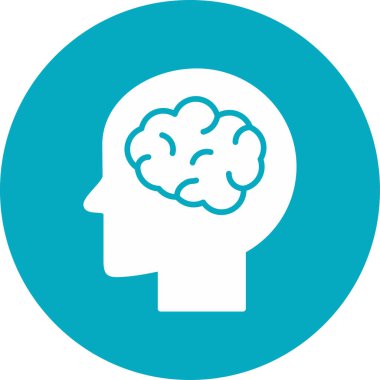 Beyin. Web simgesi basit illüstrasyon 