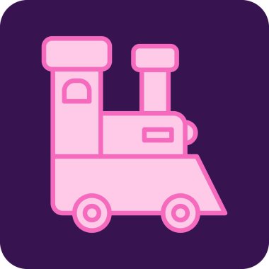 Oyuncak Tren. Web simgesi basit illüstrasyon 