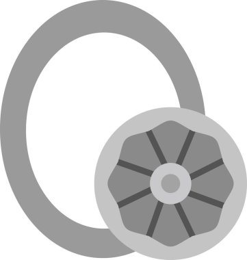 Büyük harf O web simgesi vektör illüstrasyonu