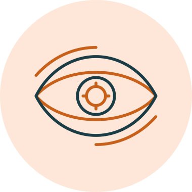 İnsan gözünün basit doğrusal resmi açıldı, vizyon kavramı