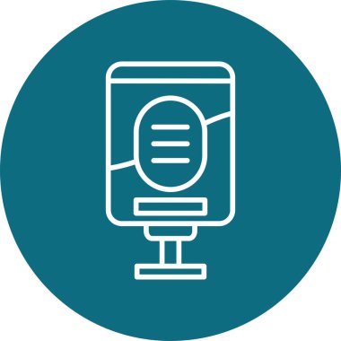 Mupi web simgesi vektör illüstrasyonu