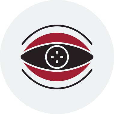 Biyonik Kontak Lens Web simgesi, vektör illüstrasyonu