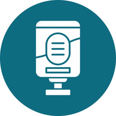 Mupi web simgesi vektör illüstrasyonu