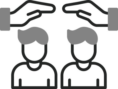 Care web simgesinin vektör illüstrasyonu