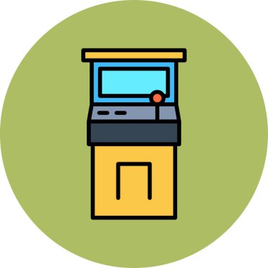 Arcade web simgesi, basit vektör illüstrasyonu