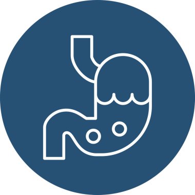 Mide ağrısı web simgesi vektör illüstrasyonu