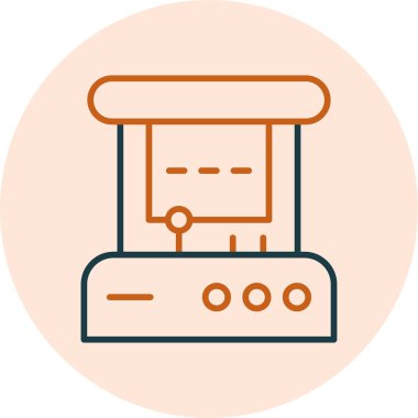 Arcade web simgesi, basit vektör illüstrasyonu