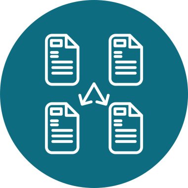 Dosya yönetimi kavramı, basit doğrusal illüstrasyon