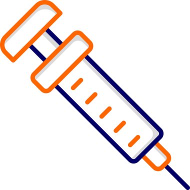 Şırınganın temel vektör çizimi, tıbbi tedavi kavramı