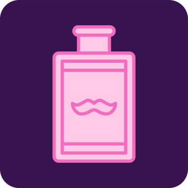 Bıyıklı tıraş şişesinden sonra, basit web simgesi çizimi 