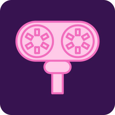 Stereoskop ağ ikonu vektör çizimi