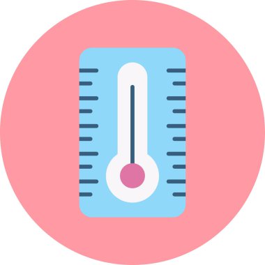 Basit termometre simgesi vektör illüstrasyonu