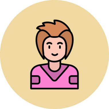 kadın web simgesi vektör illüstrasyonu