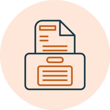 belge simgesi, vektör illüstrasyonu basit tasarım