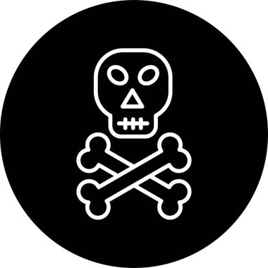 Çapraz kemikli kafatasının web simgesi 