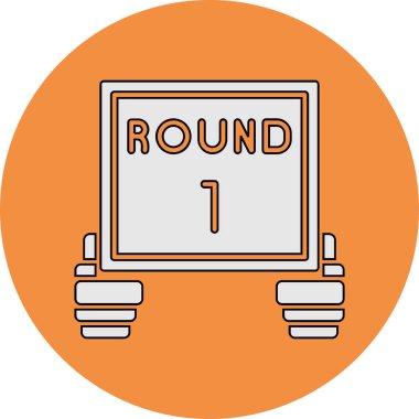 Bir yarışma için ilk tur simgesinin vektör illüstrasyonu 