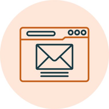 Basit grafik simgesi. Doğrudan e- posta iletisi. 