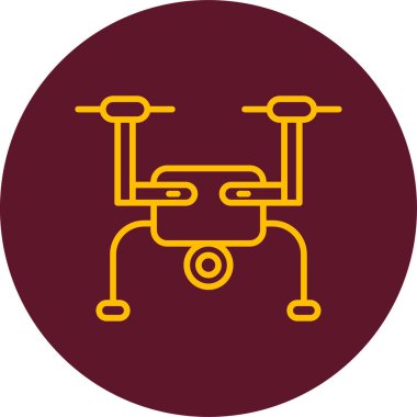 Drone simgesi, vektör illüstrasyonu basit tasarım