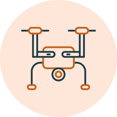 Drone simgesi, vektör illüstrasyonu basit tasarım