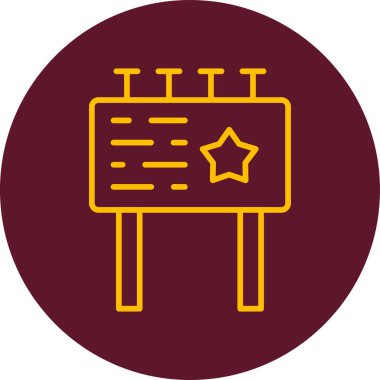 reklam panosu simgesi, vektör illüstrasyonu basit tasarım