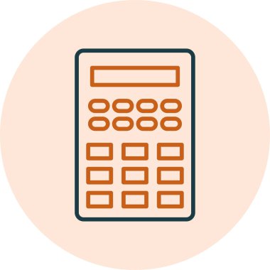 Web kullanımı için soyut bir biçimdeki vektör hesap makinesi sembolü.