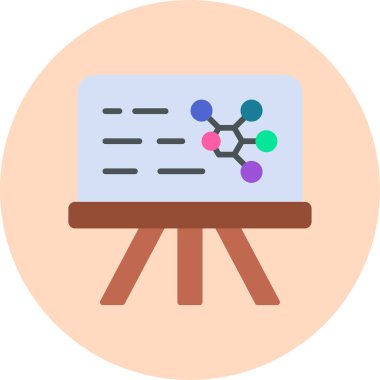 sunum simgesi, vektör illüstrasyonu basit tasarım