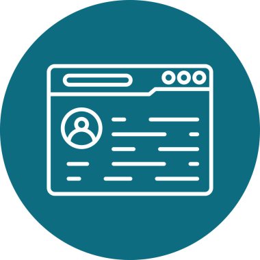 Tarayıcı. Web simgesi basit illüstrasyon 